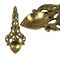 Brass Pooja Aarti Spoon 1 Pc Diya Twin Peacock Design Round Hawan Spoon for Pouring Ghee in Hawan Kund Diwali Gift Ethnic Indian Aarti Spoon Wedding Return Gifts Home Temple Decor